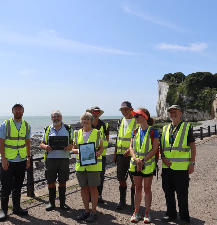 Shoresearch team with volunteer award