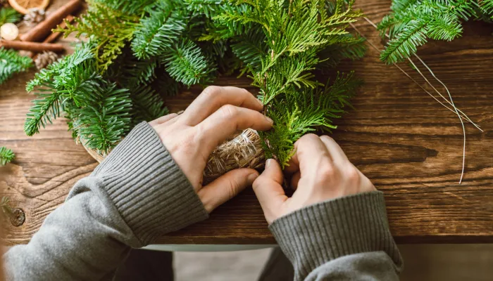 Christmas Wreath Making at Tyland Barn Kent