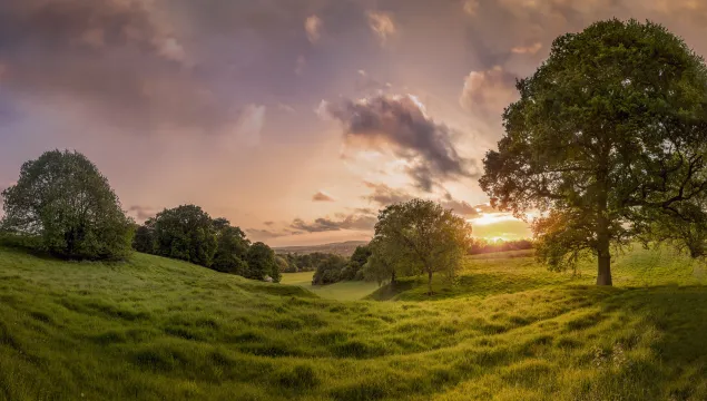 Valley sunset