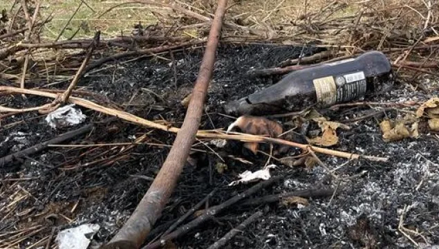 blubell hill fire and litter