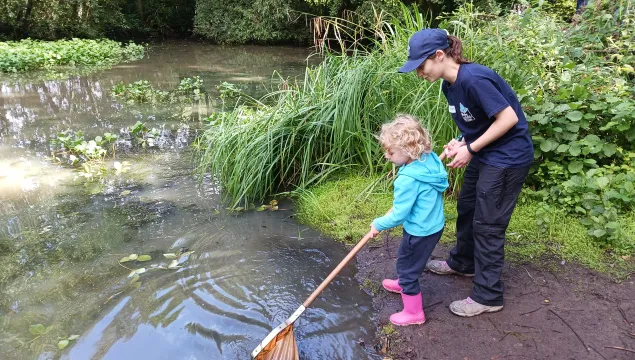 Holiday Club pond dipping with Bella Sabine-Dawson