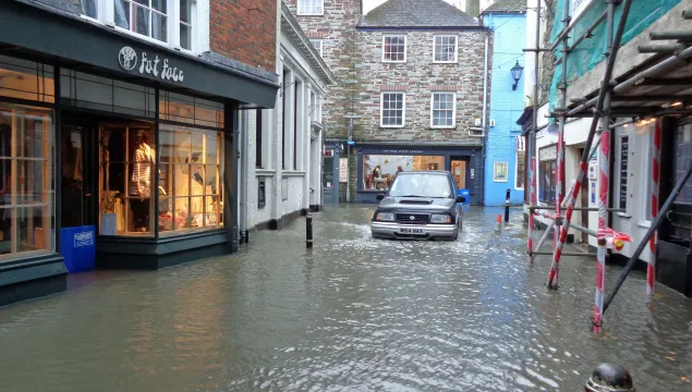 flooding fowey