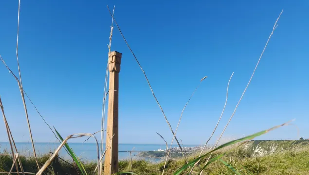 Totem Pole standing proud at Capel le-Ferne