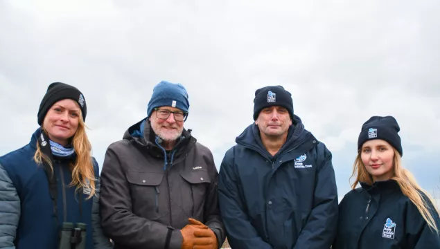 Rethink Sea Link podcast crew standing at Pegwell Bay