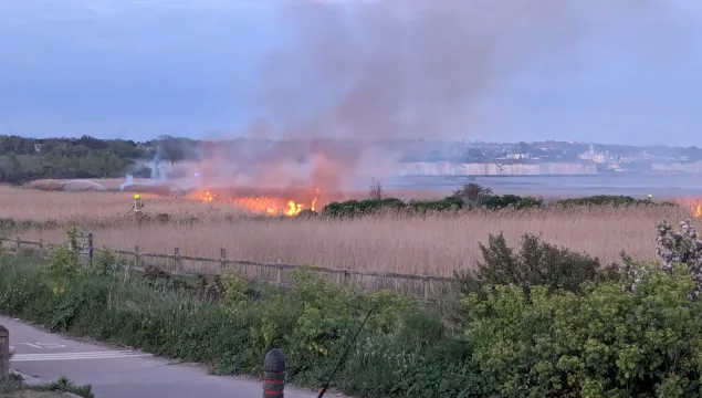Pegwell Bay fire 
