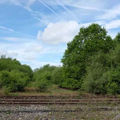 Disused railway tracks at Lodge Hill