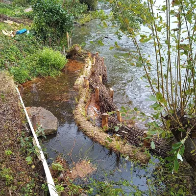 Soft engineering at Sevenoaks Wildlife Reserve.