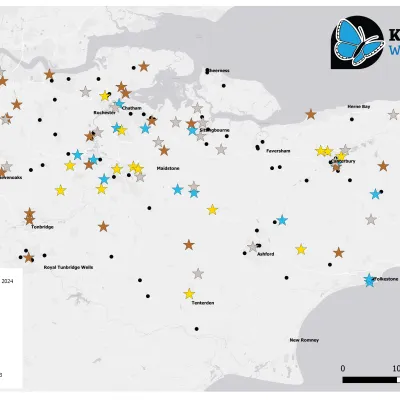 A map of entries in the Wilder Kent Awards 2024