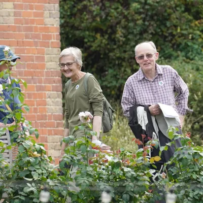 Visitors at the Langdon Open Garden.