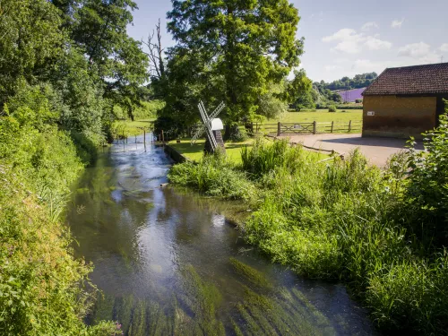 Darent Valley River and windmill