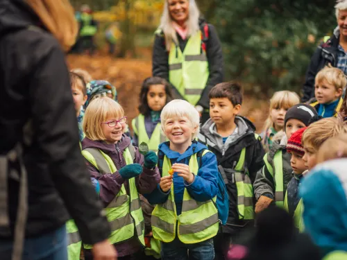 School children at a Wildlife Trust reserve