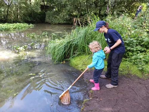 Holiday Club pond dipping with Bella Sabine-Dawson