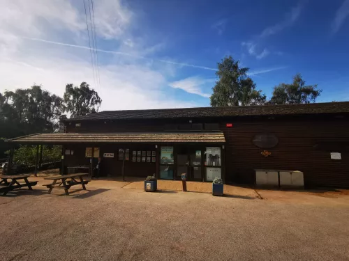 Sevenoaks visitor centre on a sunny day with a clear sky in the background