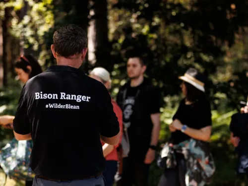 A bison ranger at the bison festival.