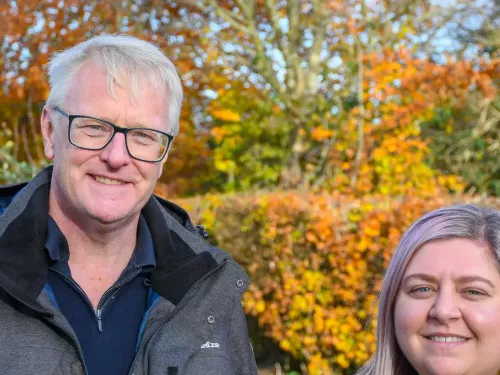 Rob Smith and Emily Mason at University of Kent