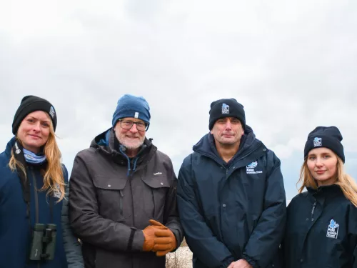 Rethink Sea Link podcast crew standing at Pegwell Bay