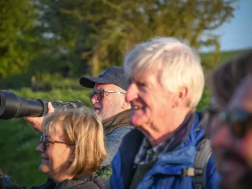 People on a Wilder Kent Safari, one holding a camera