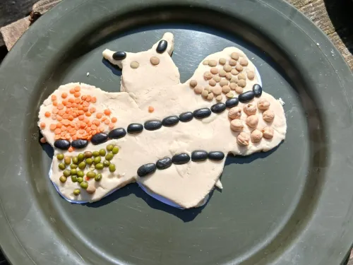 Salt dough mosaic