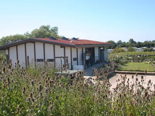 The visitor centre at Romney Marsh Nature Reserve.