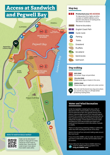 A map of access at Sandwich & Pegwell Bay
